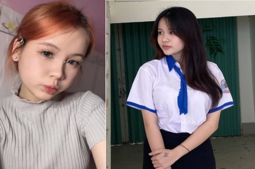 Nữ sinh đáng yêu thích thú với khoảnh khắc thân mật